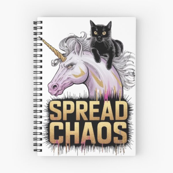 Item preview, Black Cat Riding Unicorm Mean Mugging Spread Chaos designed and sold by JediKittenWars.