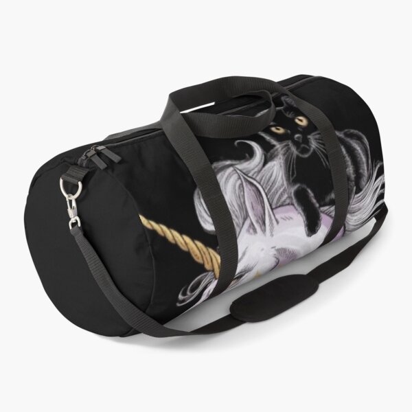 Item preview, Black Cat Riding Unicorm Mean Mugging Spread Chaos designed and sold by JediKittenWars.