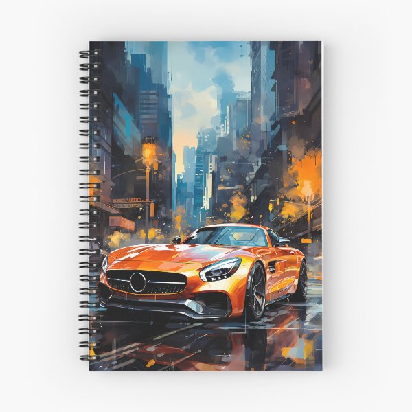 Item preview, Supercar Reflections Surrounded By Neon Lights And Cityscape designed and sold by RevUpDesign.