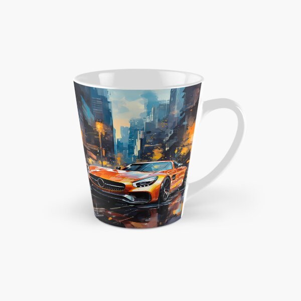 Item preview, Supercar Reflections Surrounded By Neon Lights And Cityscape designed and sold by RevUpDesign.