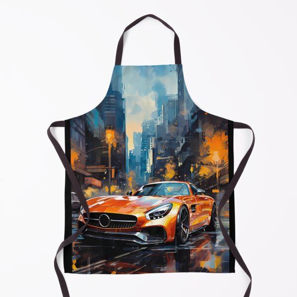 Item preview, Supercar Reflections Surrounded By Neon Lights And Cityscape designed and sold by RevUpDesign.