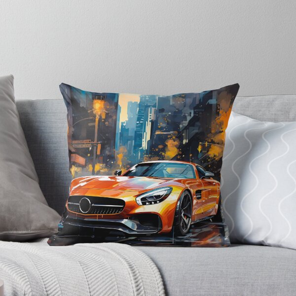 Item preview, Supercar Reflections Surrounded By Neon Lights And Cityscape designed and sold by RevUpDesign.
