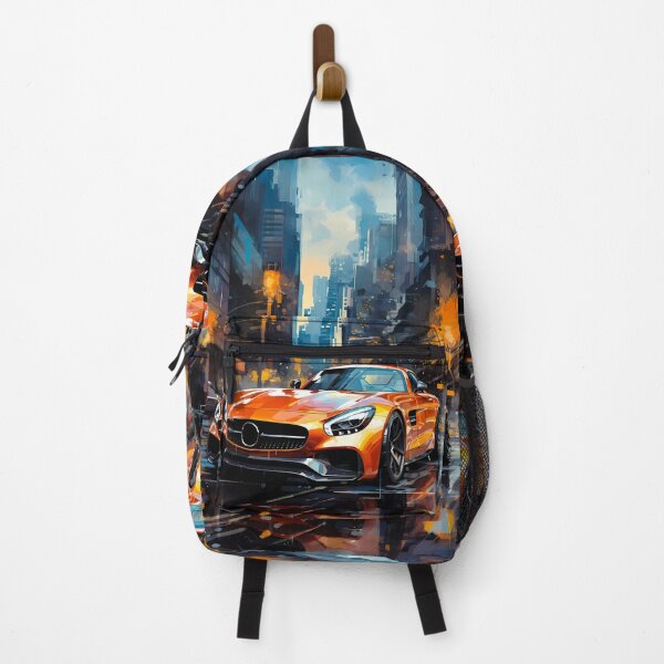 Item preview, Supercar Reflections Surrounded By Neon Lights And Cityscape designed and sold by RevUpDesign.