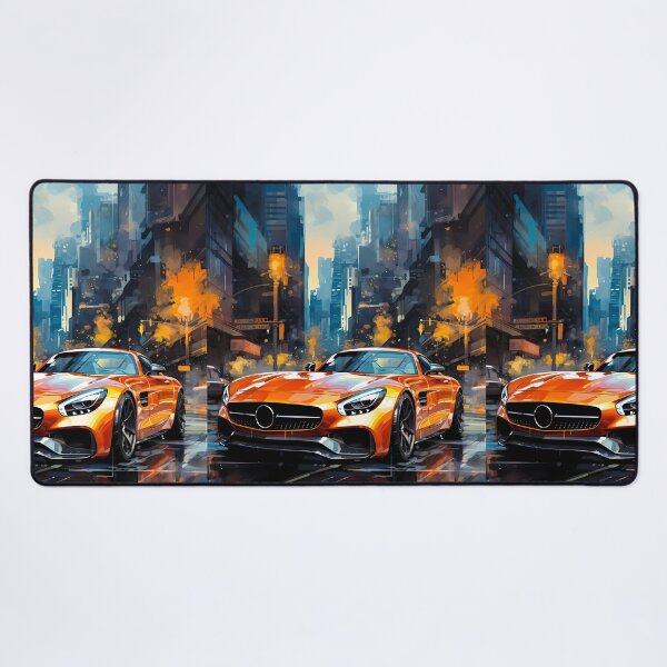 Item preview, Supercar Reflections Surrounded By Neon Lights And Cityscape designed and sold by RevUpDesign.