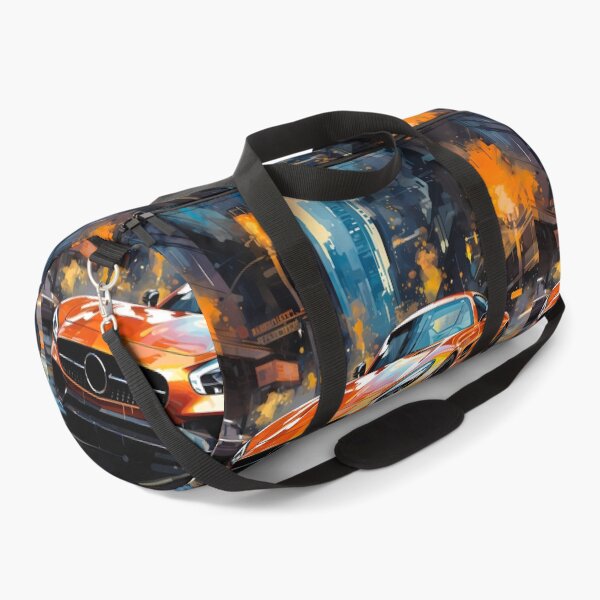 Item preview, Supercar Reflections Surrounded By Neon Lights And Cityscape designed and sold by RevUpDesign.
