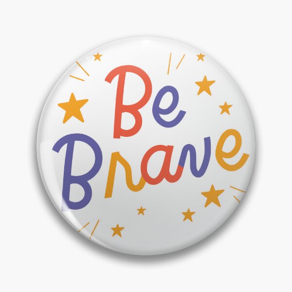 Item preview, Be Brave – Colorful Hand-Drawn Motivational Typography Art designed and sold by TeesHearts100.