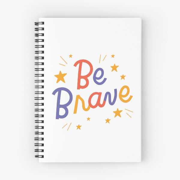 Item preview, Be Brave – Colorful Hand-Drawn Motivational Typography Art designed and sold by TeesHearts100.