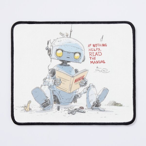 Item preview, If Nothing Helps Read the Manual - Broken Robot Illustration designed and sold by evk-art.