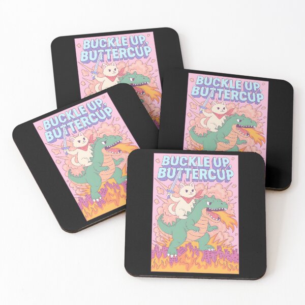 Item preview, Epic Cat Riding Dinosaur – Buckle Up Buttercup designed and sold by bnvgkdxuo99.