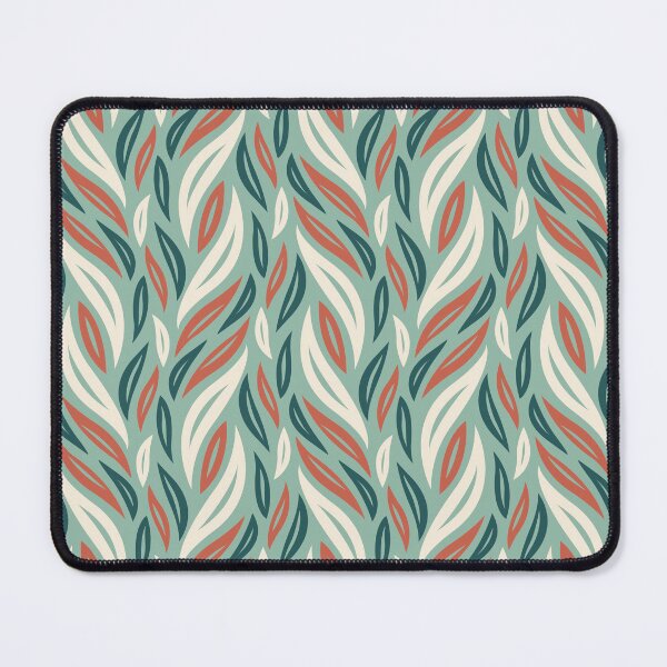 Item preview, Loose Leaves - Seamless Pattern (Soft Green, Dark Green, Red, Ivory) designed and sold by JoelmaQ.