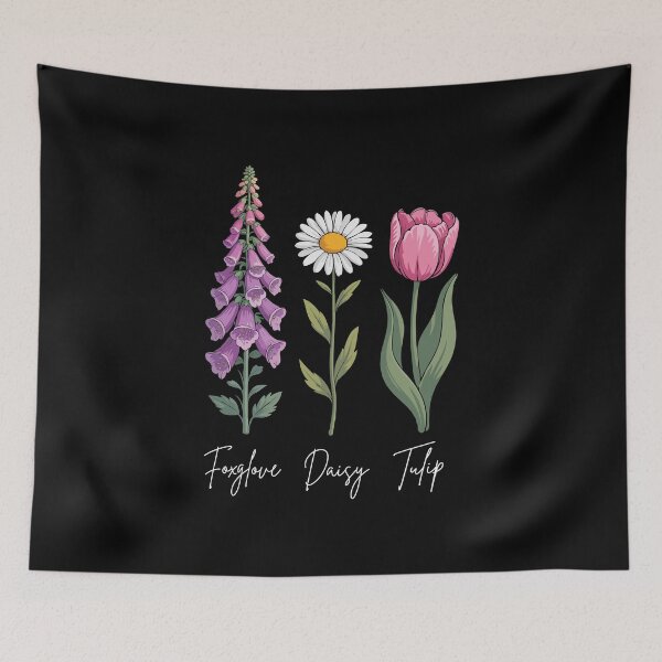 Item preview, Subtle Anti-Trump Floral - Foxglove Daisy Tulip I designed and sold by Lemon Pepper.