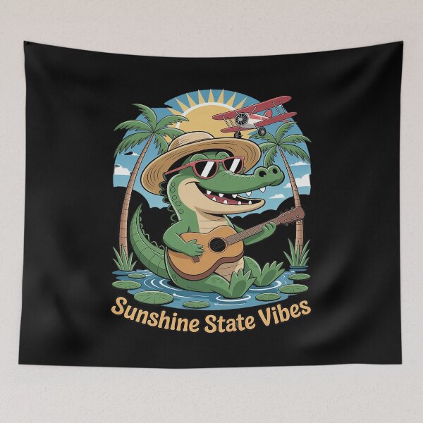 Item preview, Florida Vacation Sunshine State Vibes Alligator Souvenir designed and sold by PeteHomenick.