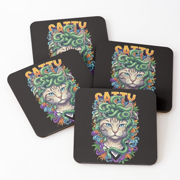 Item preview, Catty Medusa: Fear the Snake-Haired Feline! designed and sold by WildLeafDigital.