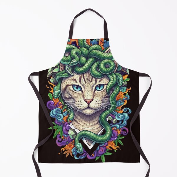 Item preview, Catty Medusa: Fear the Snake-Haired Feline! designed and sold by WildLeafDigital.