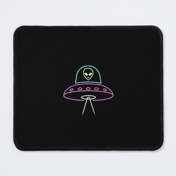 Item preview, Neon UFO with Alien Head – Glowing Flying Saucer Art | Retro Futuristic Sci-Fi Neon Illustration designed and sold by PixelVibe782.