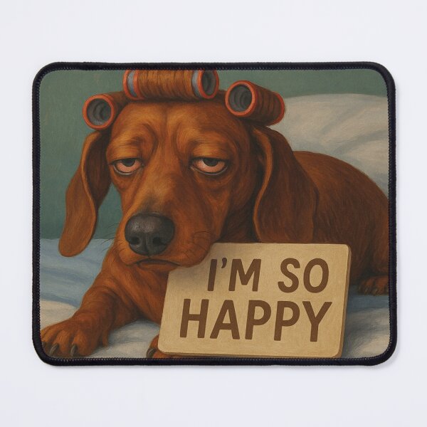 Item preview, funny dachshund on the bed designed and sold by Mauswohn.