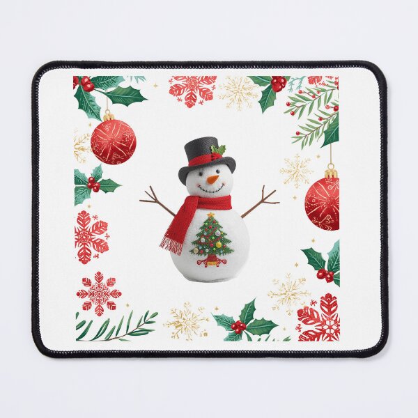 Item preview, A snowman with flowers around it on a white background. designed and sold by PWDigitalArt.