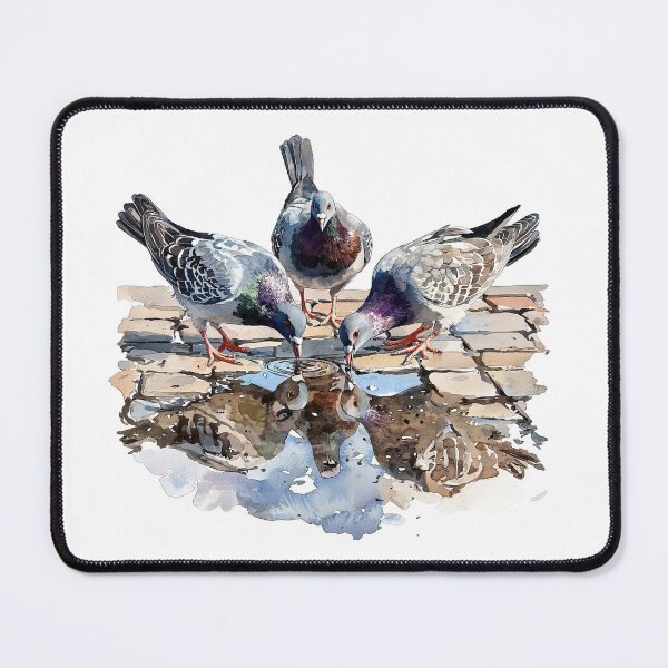 Item preview, Pigeons Drinking from Puddle designed and sold by Liededrom..