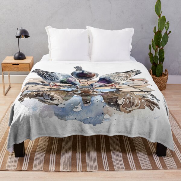 Item preview, Pigeons Drinking from Puddle designed and sold by Liededrom..