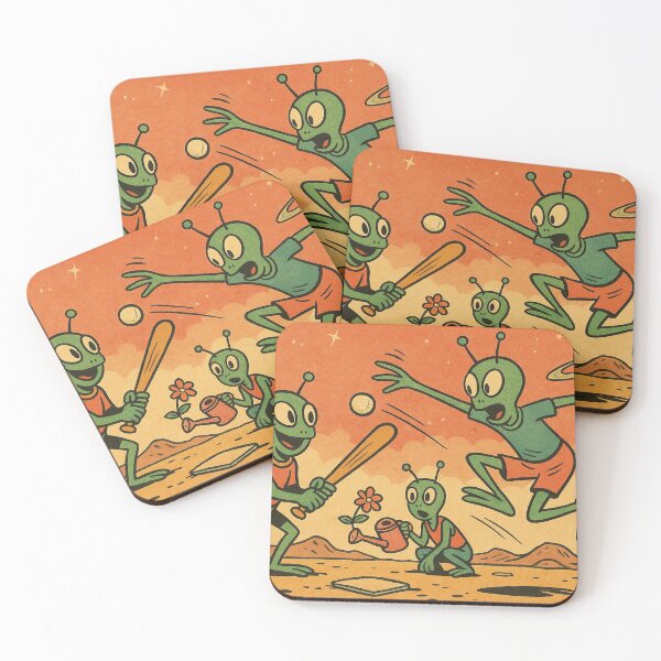 Item preview, funny aliens play baseball designed and sold by Mauswohn.
