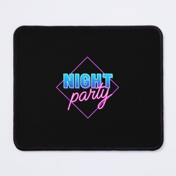 Item preview, Neon “NIGHT Party” Text Art – Electric Blue and Pink Neon Sign Illustration | Modern Glowing Design designed and sold by PixelVibe782.