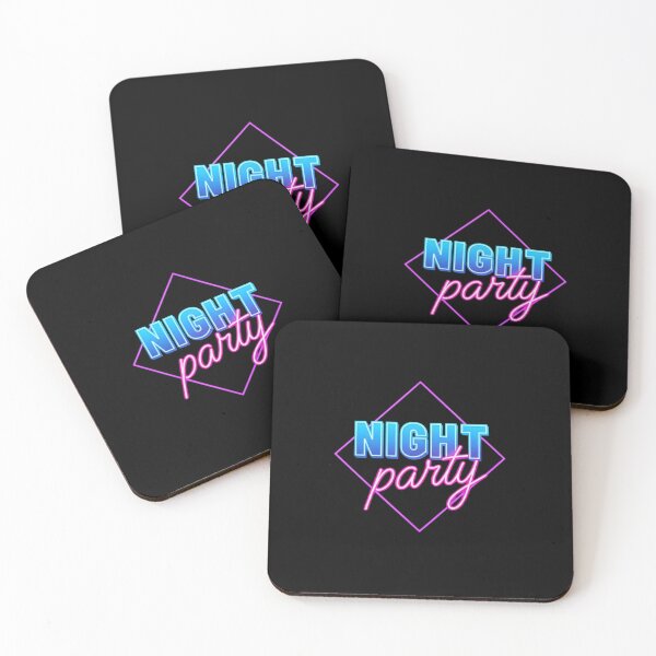 Item preview, Neon “NIGHT Party” Text Art – Electric Blue and Pink Neon Sign Illustration | Modern Glowing Design designed and sold by PixelVibe782.
