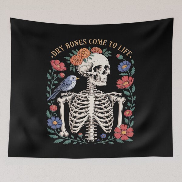 Item preview, Flower Skeleton Dry Bones Come To Life Floral designed and sold by Idarmotar.