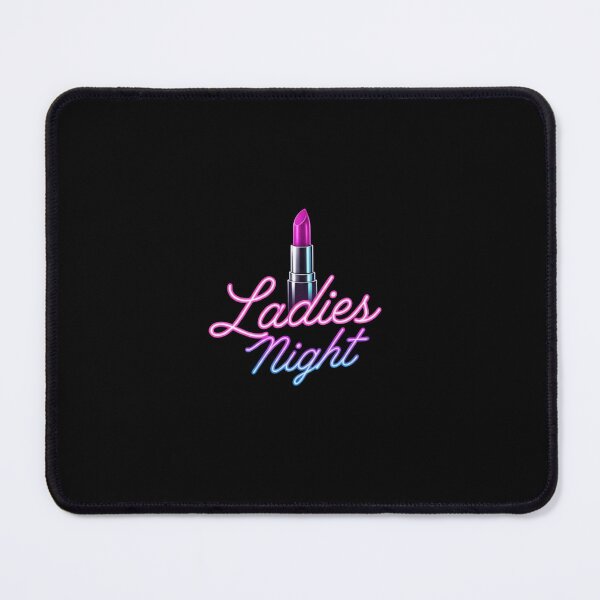 Item preview, Neon “Ladies Night” Text Art with Lipstick – Retro 80s Glowing Neon Illustration | Glamorous Neon Design designed and sold by PixelVibe782.
