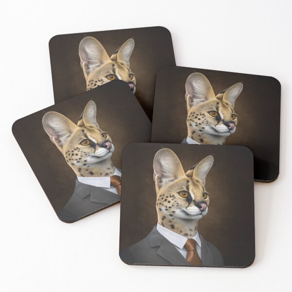Artikelvorschau, Wildkatze mit goldenen Augen im Anzug entworfen und verkauft von PhotoArt Thomas Klee.