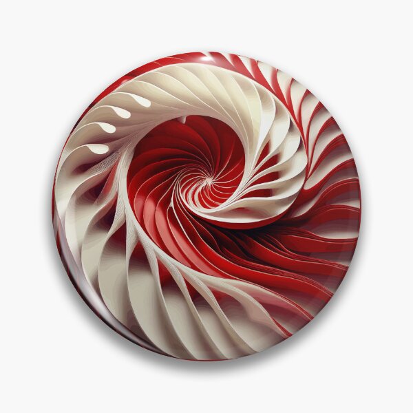 Item preview, Dynamic Spiral of Red and White designed and sold by Vicky Brago-Mitchell®.