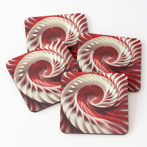 Item preview, Dynamic Spiral of Red and White designed and sold by Vicky Brago-Mitchell®.