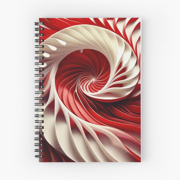 Item preview, Dynamic Spiral of Red and White designed and sold by Vicky Brago-Mitchell®.