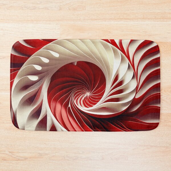 Item preview, Dynamic Spiral of Red and White designed and sold by Vicky Brago-Mitchell®.