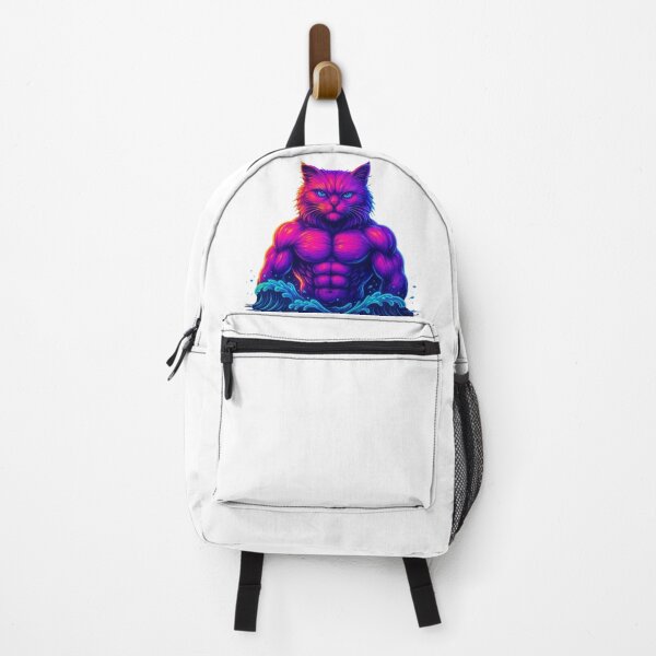 Item preview, Neon Muscular Cat – AI Art Futuristic Warrior Design designed and sold by GlowAIDesigns.