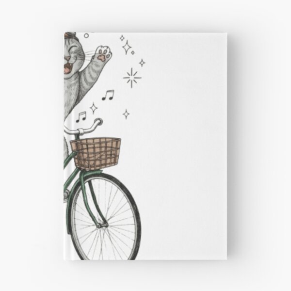 Artikelvorschau, Glückliche getigerte Katze, die Fahrrad fährt, mit lustiger Pilotenbrillenkunst entworfen und verkauft von Taha Art Designs.