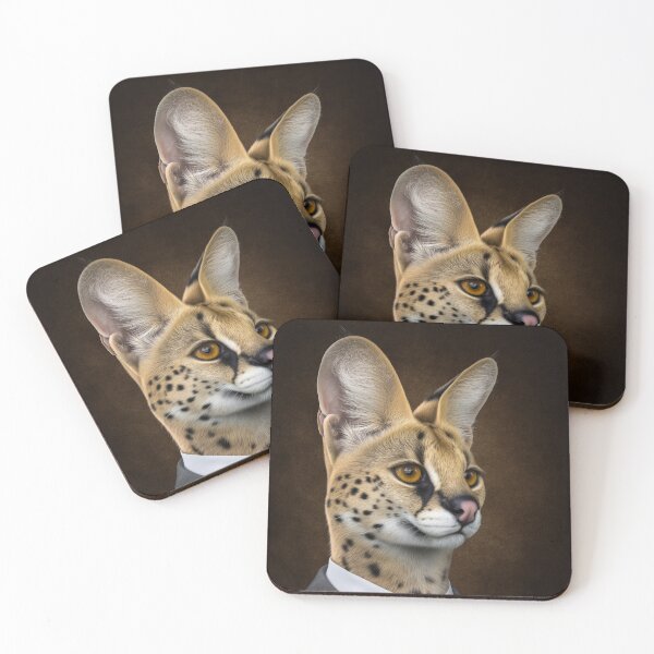 Artikelvorschau, Eleganter Serval im grauen Businessanzug entworfen und verkauft von PhotoArt Thomas Klee.