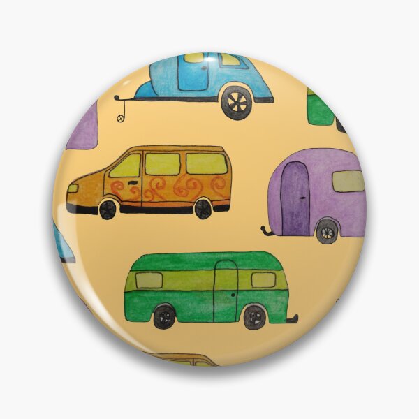 Item preview, Camping caravans pattern designed and sold by LitchiArt.