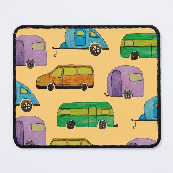 Item preview, Camping caravans pattern designed and sold by LitchiArt.