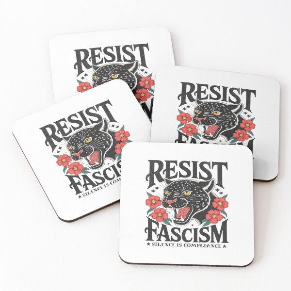 Item preview, Resist Fascism Vintage Floral Black Cat, Democracy ,No Kings in America designed and sold by Haupalette.