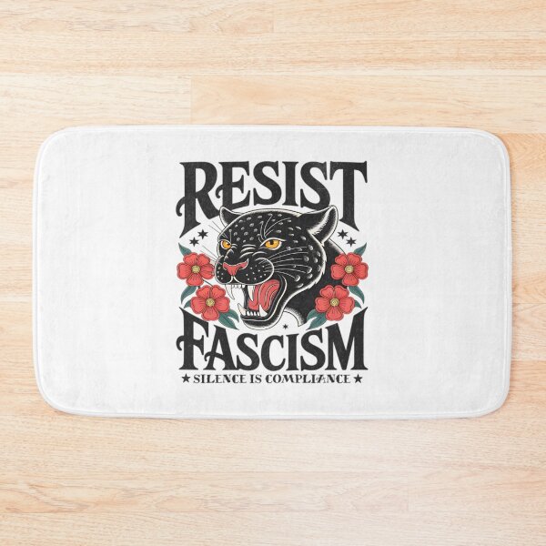 Item preview, Resist Fascism Vintage Floral Black Cat, Democracy ,No Kings in America designed and sold by Haupalette.