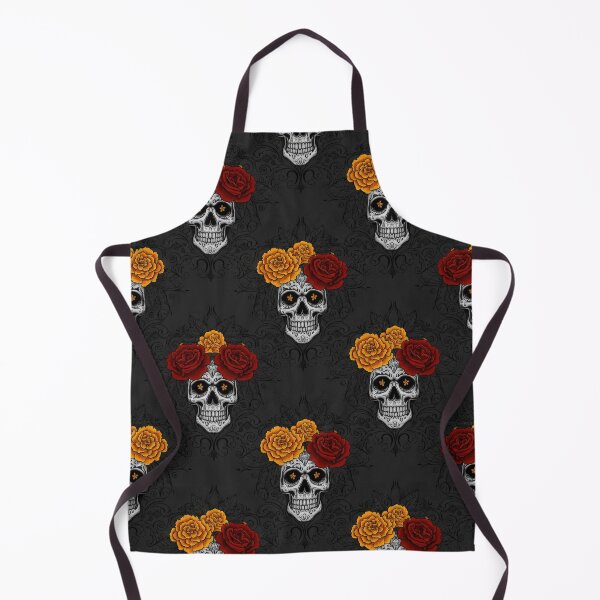 Item preview, Calavera de azúcar del Día de los Muertos y patrones florales sin fisuras designed and sold by ML-Media.
