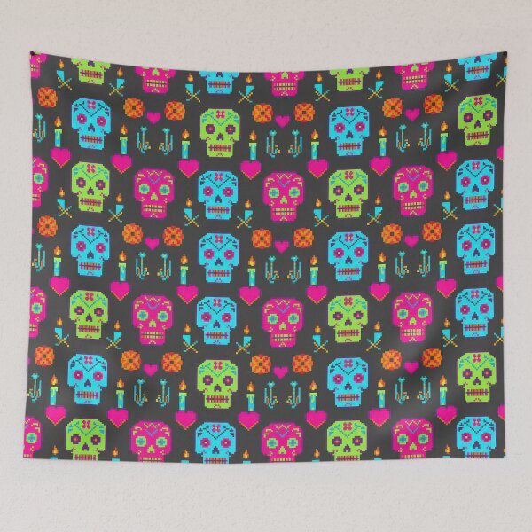 Item preview, Day of Dead Pixel Art Pattern designed and sold by ML-Media.