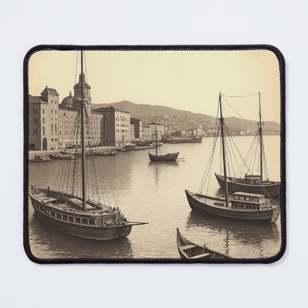 Item preview, Rimini Harbor – Antique Etching designed and sold by Klysztof.