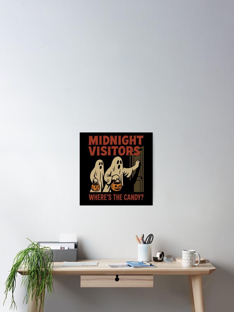 Thumbnail 2 of 3, Poster, Midnight Visitors designed and sold by Ordinarytees.