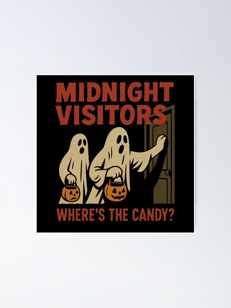Thumbnail 1 of 3, Poster, Midnight Visitors designed and sold by Ordinarytees.