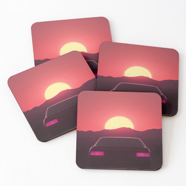 Item preview, Retro Car in Vivid Sunset designed and sold by GraphicMondaze.