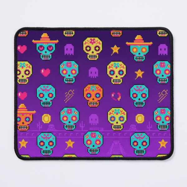 Item preview, Pixel Art Sugar Skulls Seamless Pattern designed and sold by RGShirtWorks.