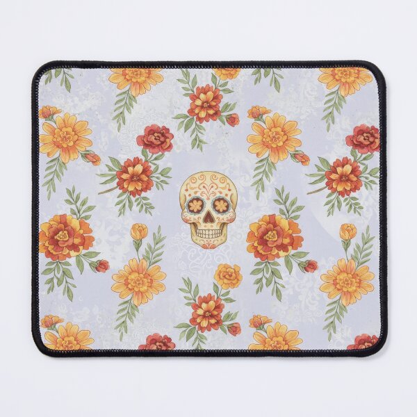 Item preview, Día de Muertos Seamless Pattern with Sugar Skulls and Marigolds designed and sold by ML-Media.