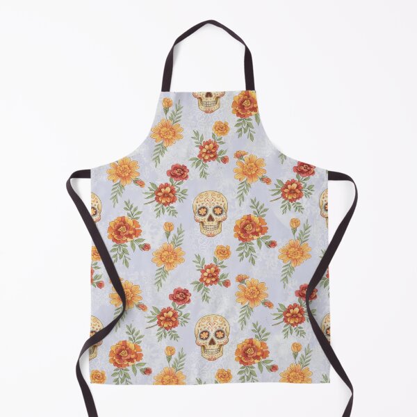 Item preview, Día de Muertos Seamless Pattern with Sugar Skulls and Marigolds designed and sold by ML-Media.