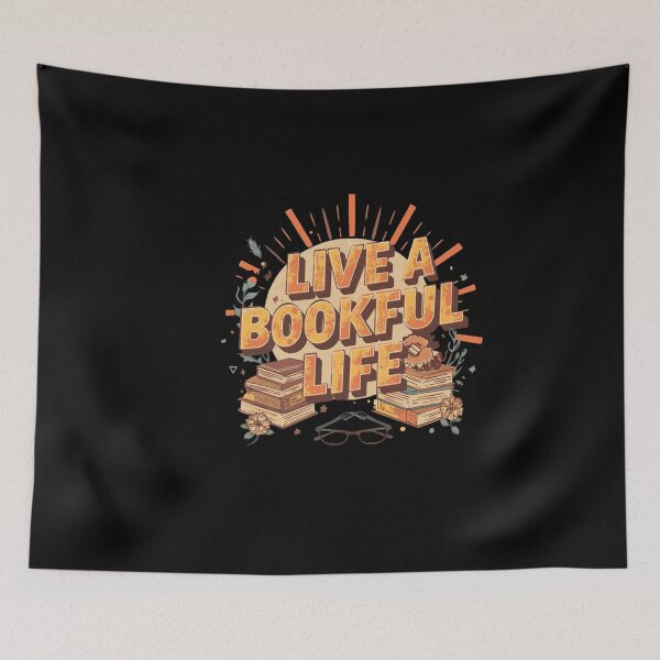 Item preview, Live a Bookful Life – Retro Book Lover T-Shirt designed and sold by Happyhoo1.